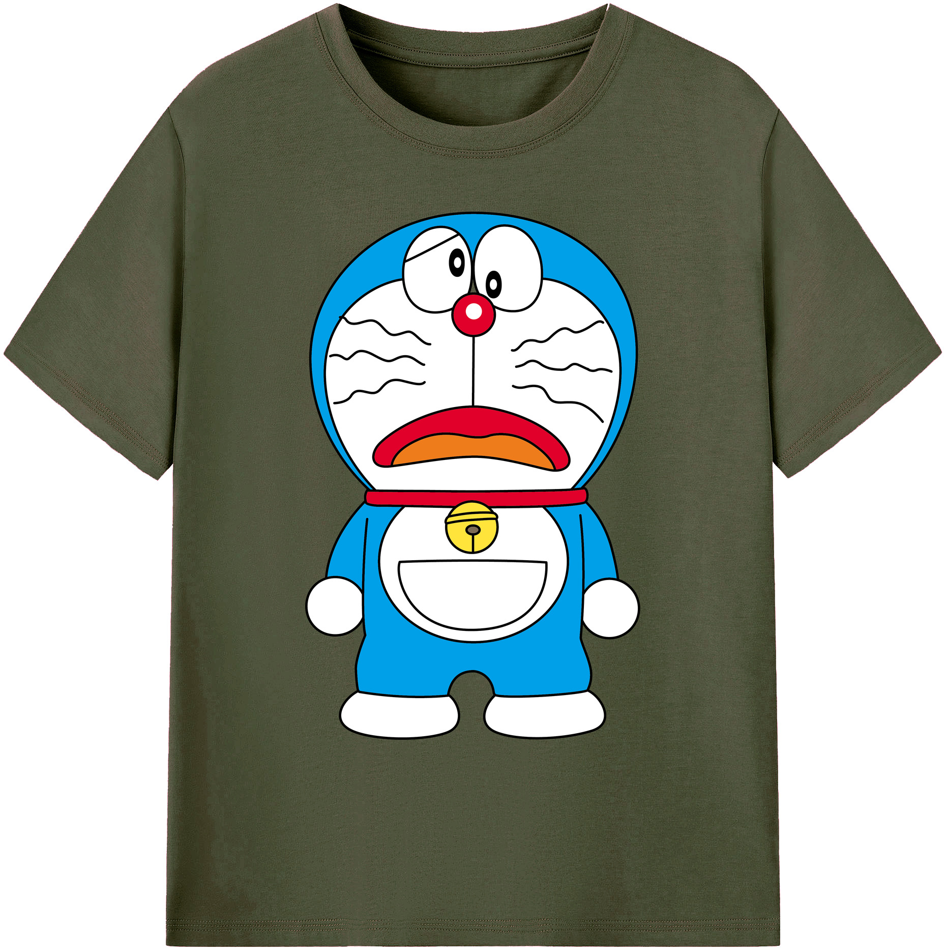 （画像用） ドラえもん Doraemon 綿100％ メンズ半袖Tシャツ｜肌触りやわらか＆通気性